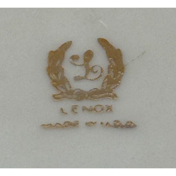 Lenox Etruscan Cobalt Blue Greek Key Dinner Plate 10 3/8" Gold Ivory China USA - Picture 7 of 9